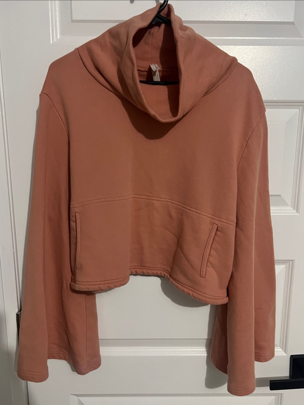 FP Movement by Free People Cropped Cowl Neck Sweater - Terracotta